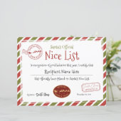 Santa Claus Nice List, Santa Nice List Certificate (Staand voorkant)