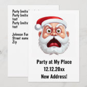 Santa Claus Nieuw Adres Kerstfeest Kaart (Voorkant / Achterkant)