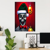 Santa Claus nieuwe helper | AI Art Poster (Thuiskantoor)