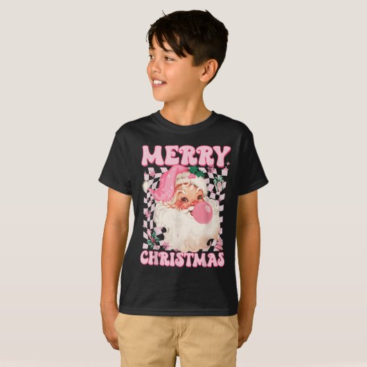 Santa Claus Nk Sungles Blowing Bubble Gum Christma T-shirt (Voorkant volledig)