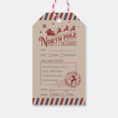 Santa Claus Noordpool Speciale levering Cadeaulabel (Achterkant)