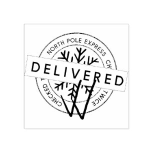 Santa Claus North Pole Express post bezorgd Rubberstempel