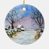 Santa Claus North Pole Keramisch Ornament (Achterkant)