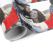 Santa Claus Note in handbedekking aangepaste foto Cadeaupapier (Rol Hoek)