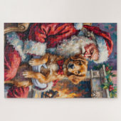Santa Claus Nova Scotia Duck Tolling Retriever Legpuzzel (Horizontaal)