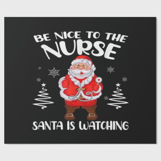Santa Claus Nurse Cadeaupapier (Vlak)