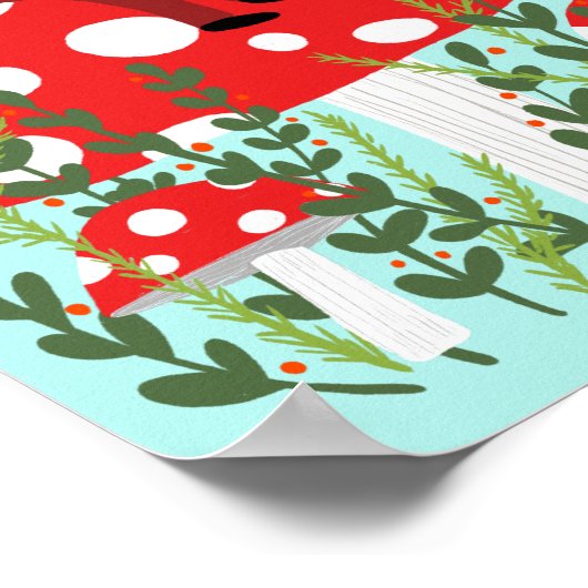 Santa Claus on Magical Mushroom Poster (Hoek)