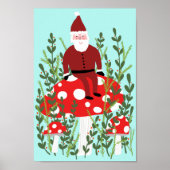 Santa Claus on Magical Mushroom Poster (Voorkant)