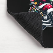 Santa Claus On Motorcycle Funny Biker Christmas Xm Muismat (Hoek)