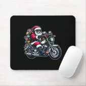 Santa Claus On Motorcycle Funny Biker Christmas Xm Muismat (Met muis)