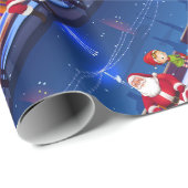 Santa Claus on Park bench Cadeaupapier (Rol Hoek)