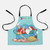 Santa Claus on the couch in pajamas Schort (Voorkant)