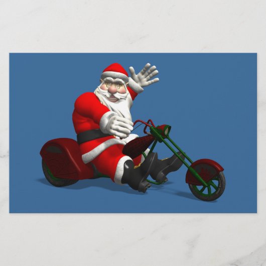 Santa Claus on Trike Briefpapier (Voorkant)