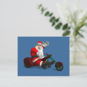 Santa Claus on Trike Feestdagenkaart (Staand voorkant)