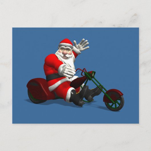 Santa Claus on Trike Feestdagenkaart (Voorkant)