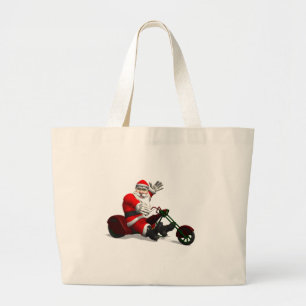 Santa Claus on Trike Grote Tote Bag