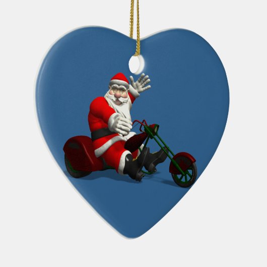 Santa Claus on Trike Keramisch Ornament (Rechts)