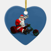 Santa Claus on Trike Keramisch Ornament (Voorkant)