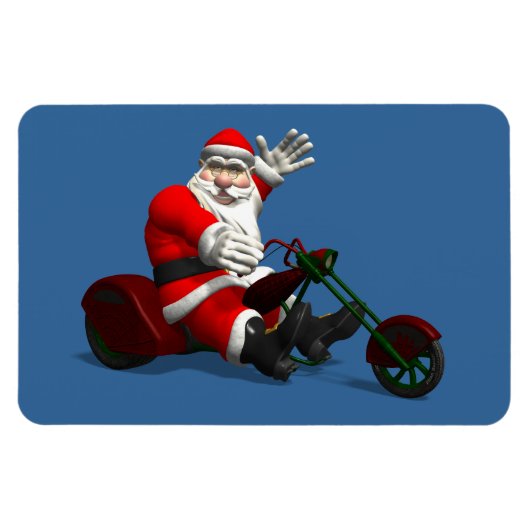 Santa Claus on Trike Magneet (Horizontaal)
