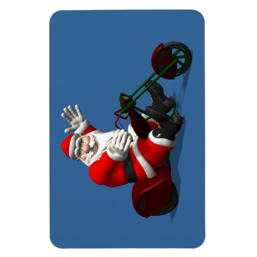 Santa Claus on Trike Magneet (Verticaal)