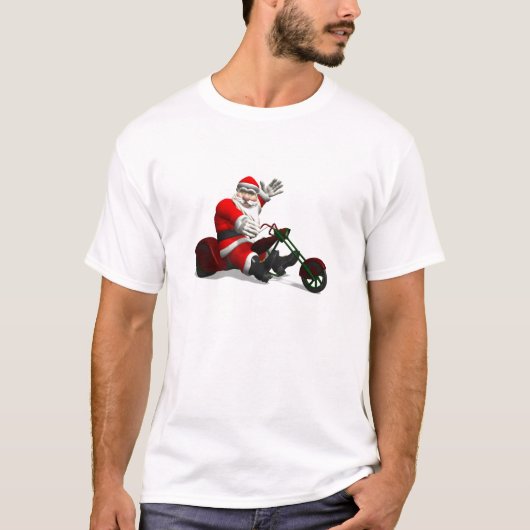 Santa Claus on Trike T-shirt (Voorkant)