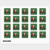 Santa Claus on Trike Vierkante Sticker (Vel)