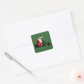 Santa Claus on Trike Vierkante Sticker (Envelop)