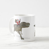Santa Claus on Tyrannosaurus Rex Koffiemok (Voorkant links)