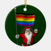 Santa Claus ondersteunt Philly Community Keramisch Ornament (Voorkant)