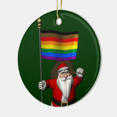 Santa Claus ondersteunt Philly Community Keramisch Ornament (Links)