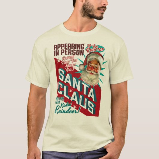 Santa Claus One Night Only Christmas T Shirt (Voorkant)