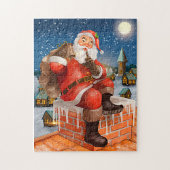 Santa Claus op dak Legpuzzel