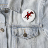 Santa Claus op Dino Ronde Button 5,7 Cm (In situ)