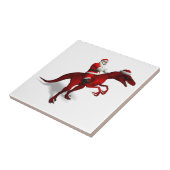 Santa Claus op Dino Tegeltje (Zijkant)