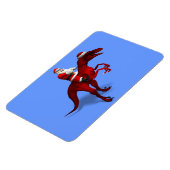 Santa Claus op Dinosaur Magneet (Linkerzijde)