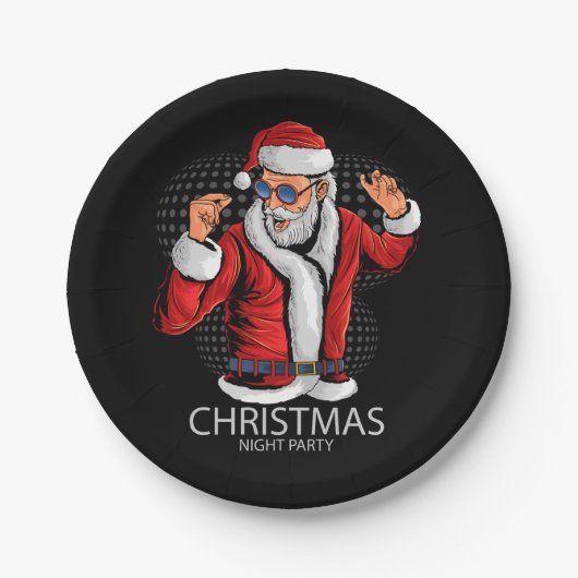 santa claus op kerstfeest van dancePaper Bord (Voorkant)