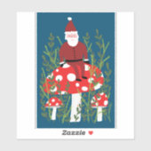 Santa Claus op Magical Mushroom CUSTOM Sticker (Vel)
