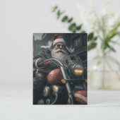 SANTA CLAUS OP MOTORCYCLUSBRIEFKAART BRIEFKAART (Staand voorkant)