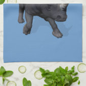 Santa Claus op Rhino Rhinoceros Theedoek (Gevouwen)