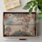 Santa Claus op telefoons omringd door kinderen Tissuepapier (Geschenk)