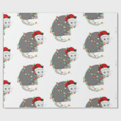 santa claus opossum cadeaupapier (Vlak)