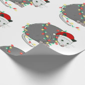 santa claus opossum cadeaupapier (Hoek)