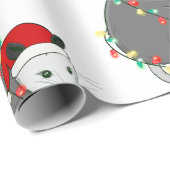 santa claus opossum cadeaupapier (Rol Hoek)