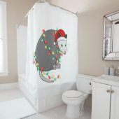 santa claus opossum douchegordijn (In situ)
