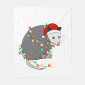 santa claus opossum fleece deken (Voorkant)
