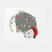santa claus opossum fleece deken (Voorkant (Horizontaal))