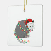 santa claus opossum keramisch ornament (Links)
