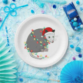 santa claus opossum papieren bordje (Feest)