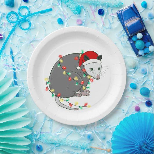 santa claus opossum papieren bordje (Feest)
