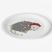 santa claus opossum papieren bordje (Gekanteld)